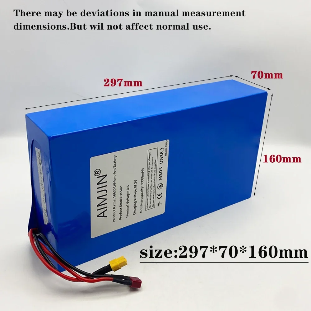 1000-3000W Hochleistungs-60V 3 – 60V 30Ah Electric Scooter Battery Bewertung und Preis